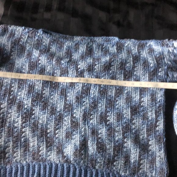 Vintage Hand Knit Chunky, Gorgeous Blue Fair Isle Sweater Excellent Condition - Picture 6 of 12